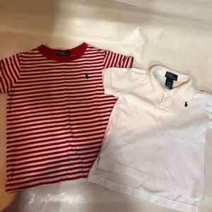 Two boys Ralph Lauren polo shirts size 3